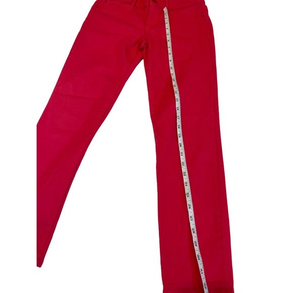 Gap 1969 Womens Cropped Legging Jeans Stretch Mid Rise Cotton Red Peach Sz 27/4r - Picture 3 of 11